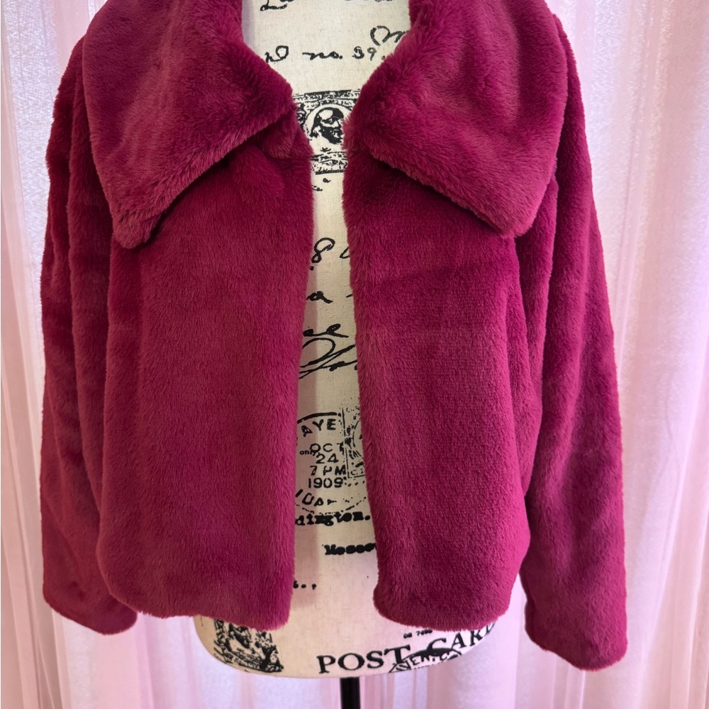 Candie's Vibrant Fuchsia Plush Jacket